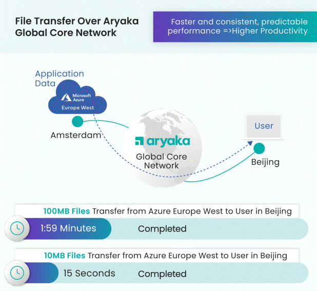 Over Aryaka Global Core Network