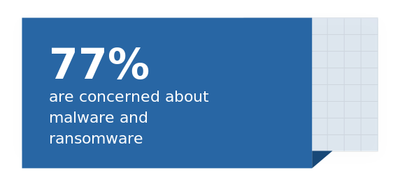 77%がマルウェアやランサムウェアを懸念